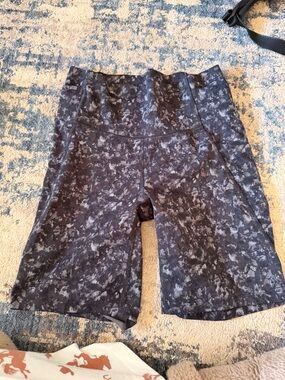 Target Women's Athletic Shorts in Black Gray Marble Print